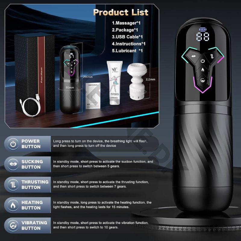 5-1 Heating Male Masturbator Penis Pump In Pakistan