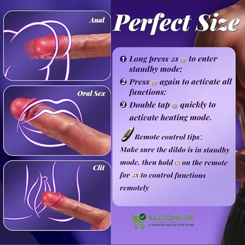 Realistic Thrusting Dildo with 10 Vibration Modes | Pakistan