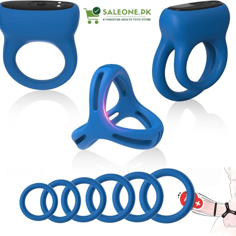 Multi-Functional 6-in-1 Vibrating Cock Ring In Pakistan