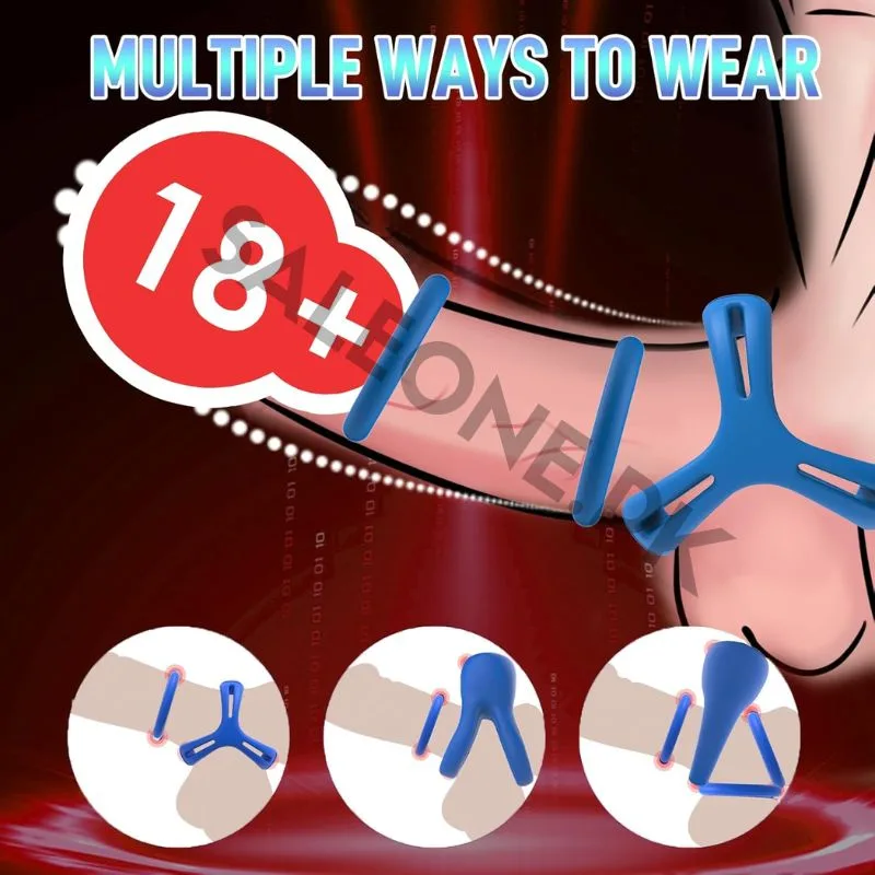Multi-Functional 6-in-1 Vibrating Cock Ring In Pakistan