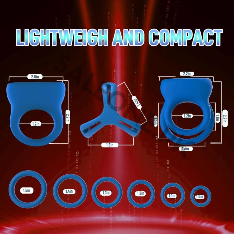 Multi-Functional 6-in-1 Vibrating Cock Ring In Pakistan