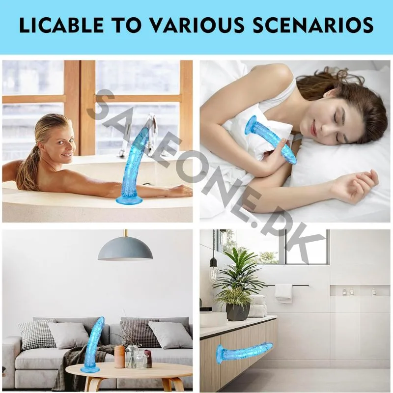 7.9inch Blue Soft Realistic Dildo | Suction Cup