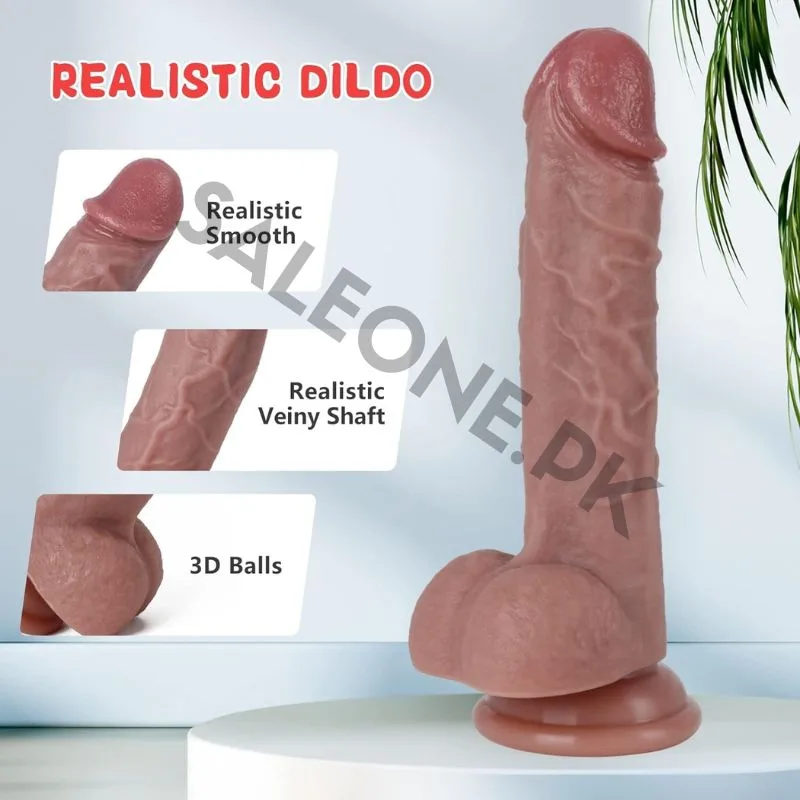 7.8 Inch Silicone Realistic Dildo | Suction Cup