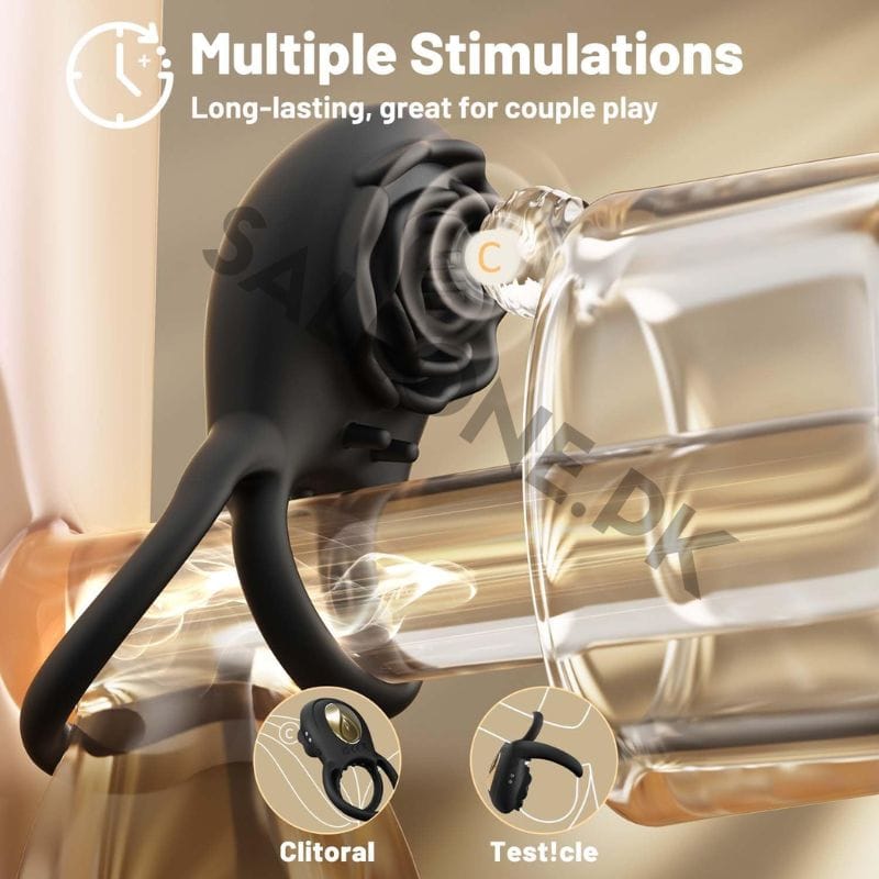 Luyunsa Rose Clitoral Vibrating Cock Ring | Couples Sex Toy