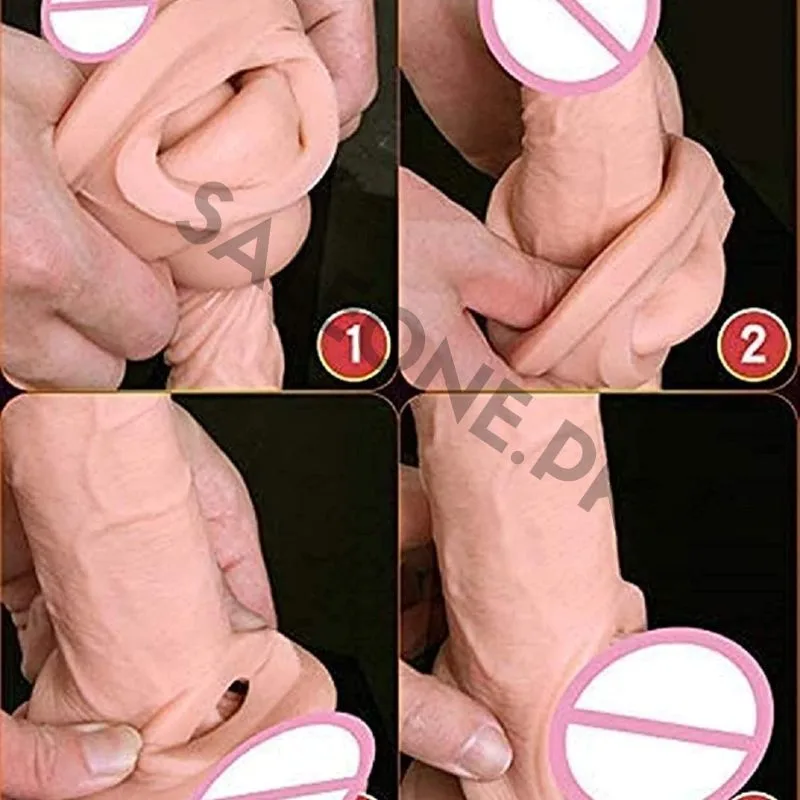 8.7 inch Reusable Male Super Silicone Sleeve Extender