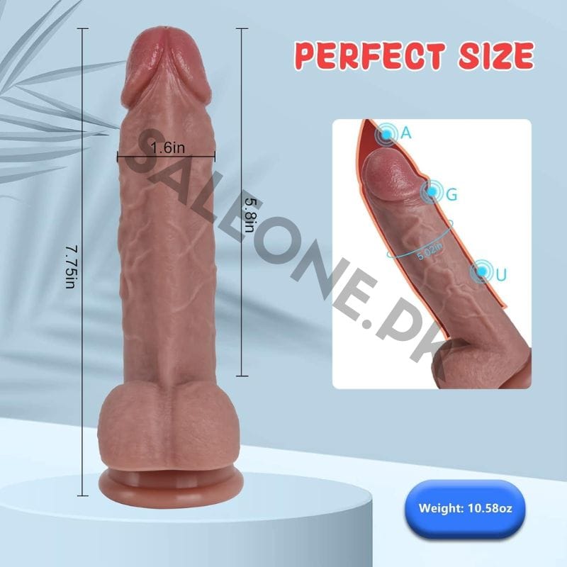 7.8 Inch Silicone Realistic Dildo | Suction Cup