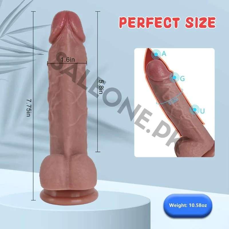 7.8 Inch Silicone Realistic Dildo | Suction Cup