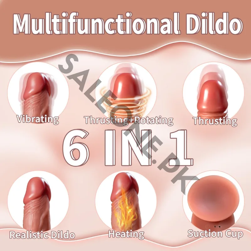 6in1 Penis Thrusting Dildo Vibrator