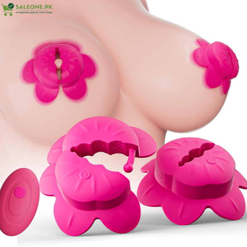 Kushor Pink Rose Nipple Toys Vibrator | 10 Modes Remote