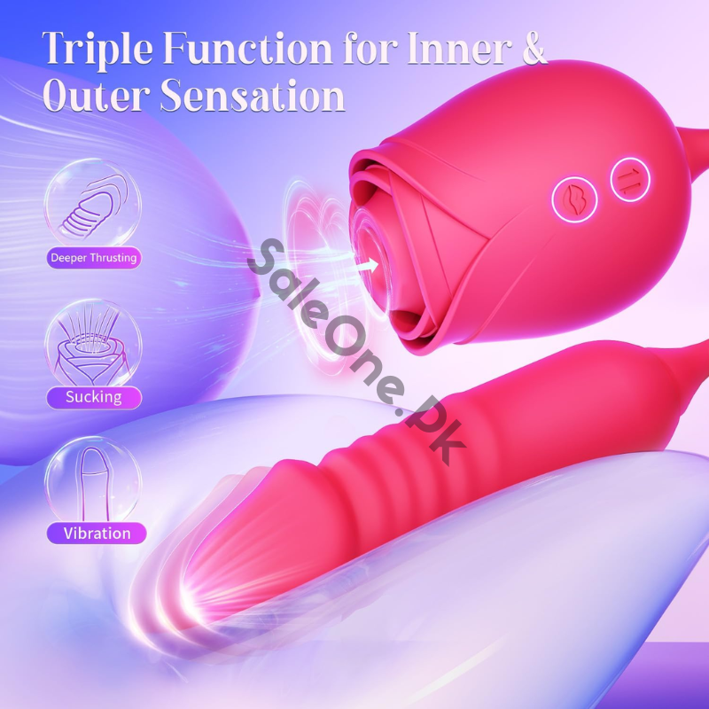 Generic Efficient Version Nipple Sucking Rose Vibrator - Image 2